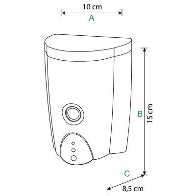 Naścienny dozownik mydła w płynie SMART ABS 0.53 l